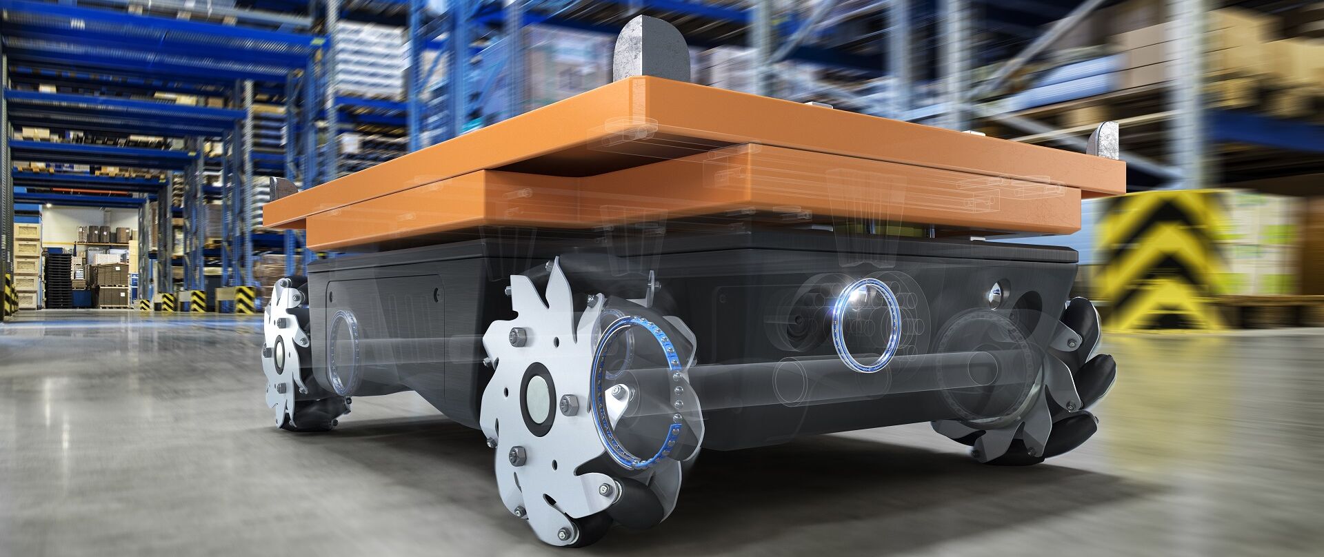 Transport- en handlingsystemen met wentellagers en lineaire geleidingen